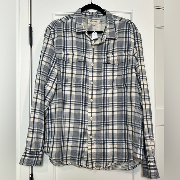 Madewell Plaid Double Weaver Perfect Shirt (Large) - Picture 4 of 6